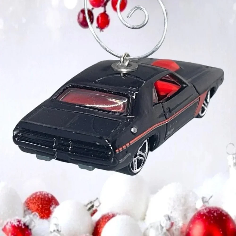 1970 Black Dodge‎ Challenger 1:64 ONE OF A KIND Christmas Tree Ornament